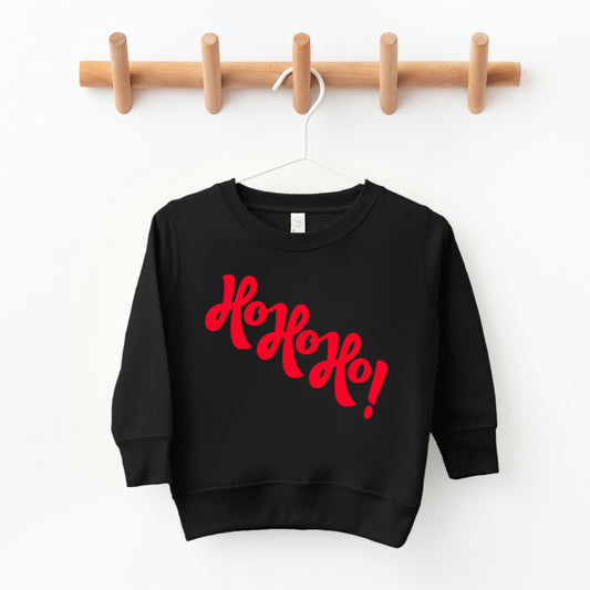 Diagonal Ho Ho Ho | Toddler Graphic Sweatshirt