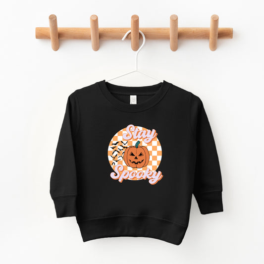 Stay Spooky Bats Checkered | Toddler Graphic Sweatshirt