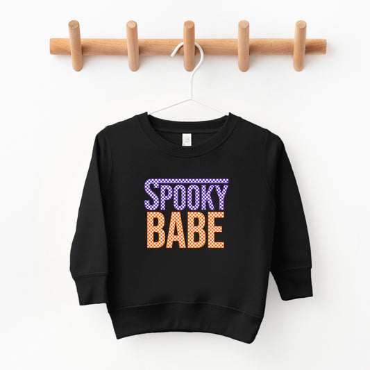 Spooky Babe Checkered | Toddler Graphic Sweatshirt