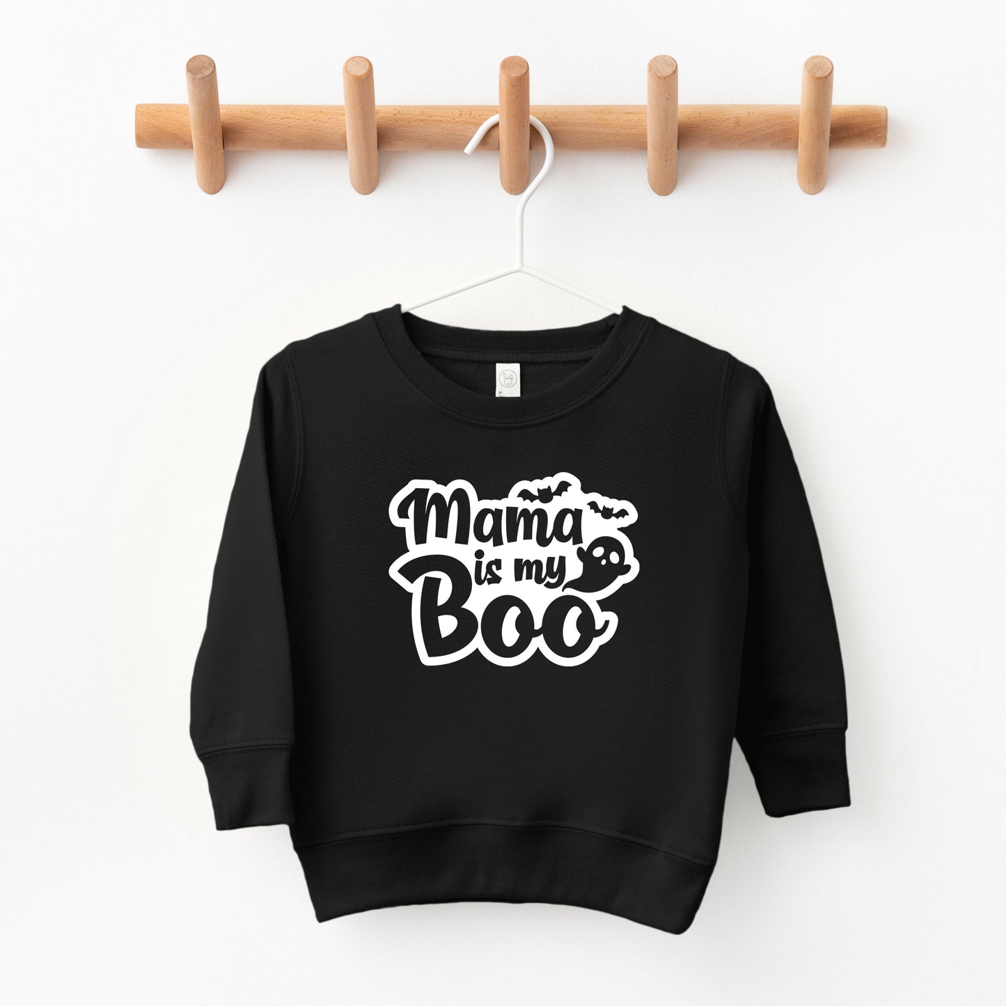 Mama Is My Boo Ghost | Toddler Graphic Sweatshirt