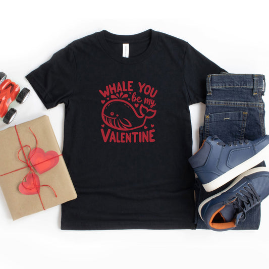 Valentines Whale | Toddler Graphic Short Sleeve Tee