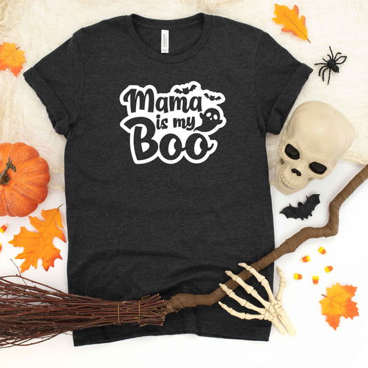 Mama Is My Boo Ghost | Youth Graphic Short Sleeve Tee