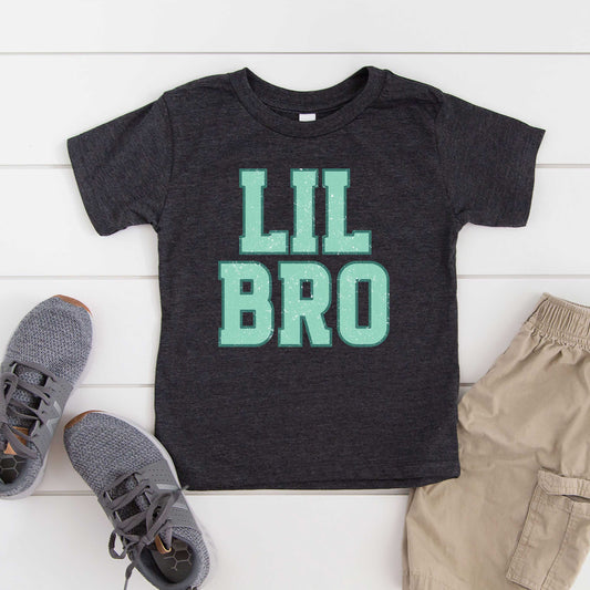 Lil Bro Distressed | Toddler Short Sleeve Crew Neck