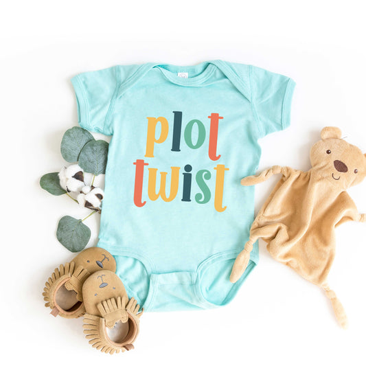 Plot Twist Colorful | Baby Graphic Short Sleeve Onesie
