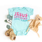 Jesus Loves Me This I Know Wavy | Baby Graphic Short Sleeve Onesie