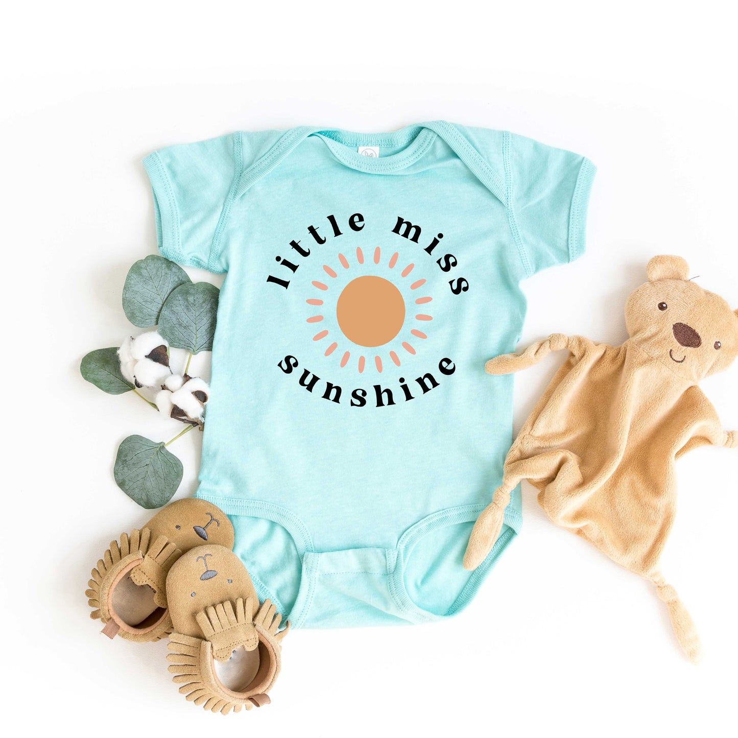 Little Miss Sunshine Sun | Baby Graphic Short Sleeve Onesie
