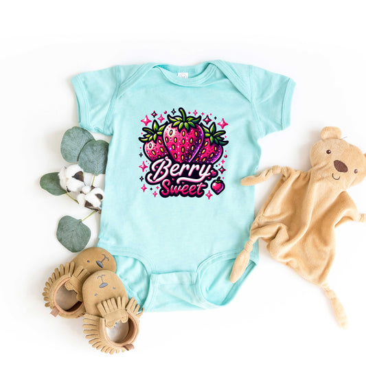 Berry Sweet Strawberry | Baby Graphic Short Sleeve Onesie