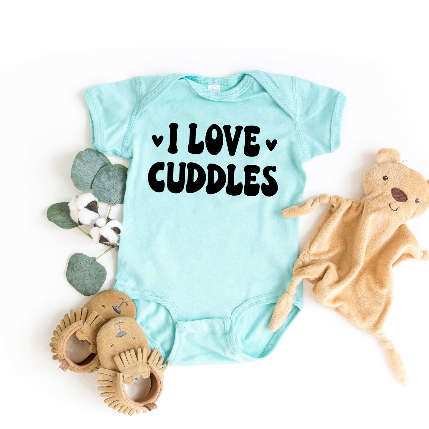 I Love Cuddles | Baby Graphic Short Sleeve Onesie