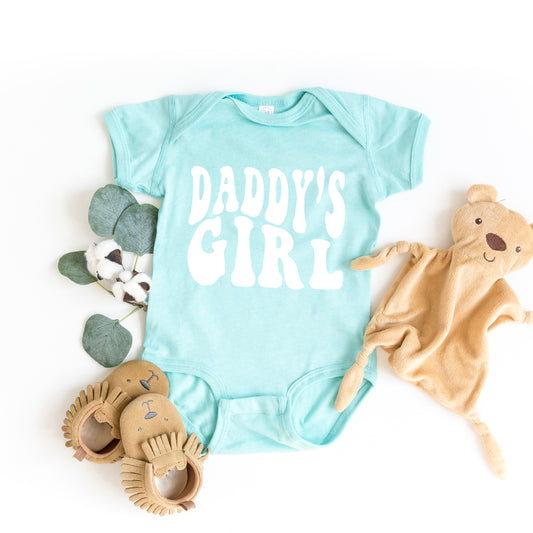 Daddy's Girl Wavy | Baby Graphic Short Sleeve Onesie