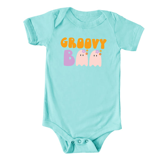 Groovy Boo Ghost | Baby Graphic Short Sleeve Onesie