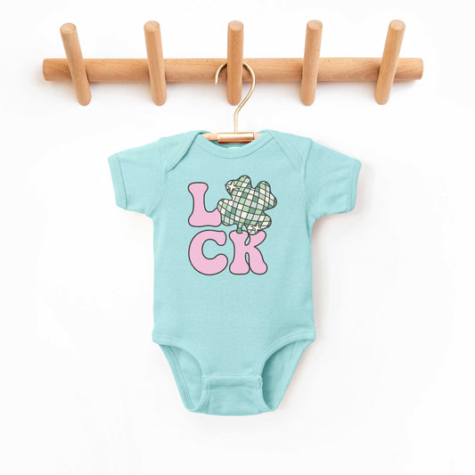 Luck With Shamrock | Baby Graphic Short Sleeve Onesie