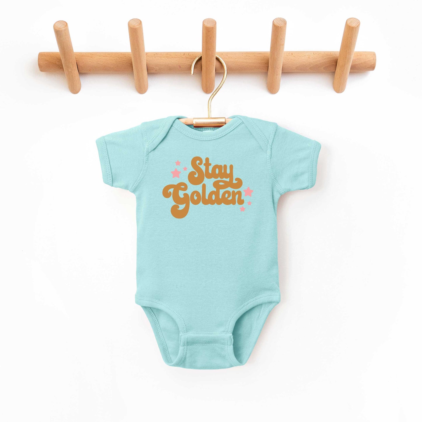 Stay Golden Stars | Baby Graphic Short Sleeve Onesie