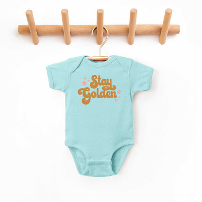 Stay Golden Stars | Baby Graphic Short Sleeve Onesie