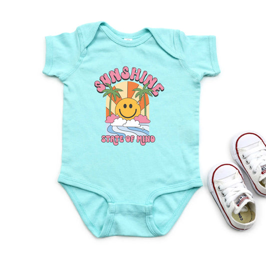 Sunshine State Of Mind Smiley | Baby Graphic Short Sleeve Onesie