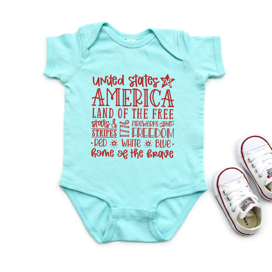 4th Of July Subway | Baby Graphic Short Sleeve Onesie