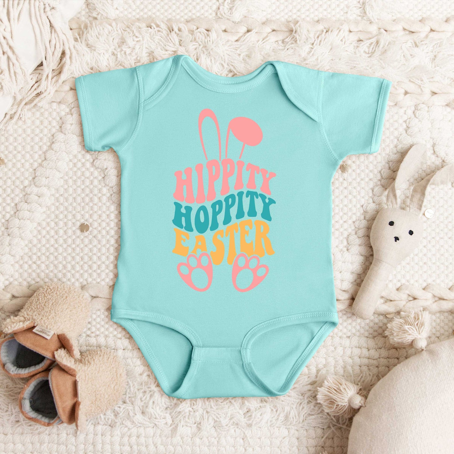 Hippity Hoppity Easter | Baby Graphic Short Sleeve Onesie