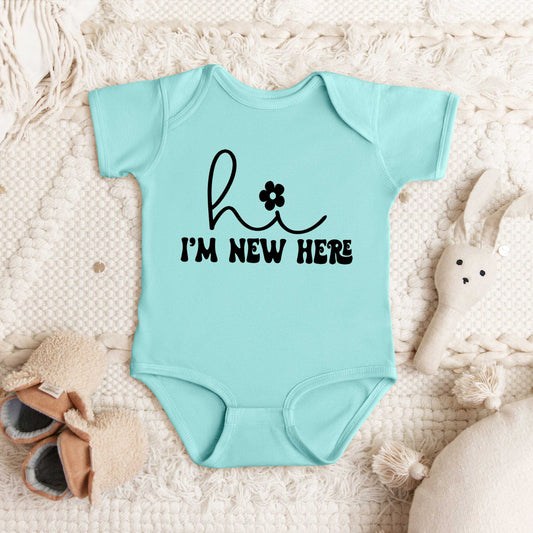 Hi I'm New Here | Baby Graphic Short Sleeve Onesie