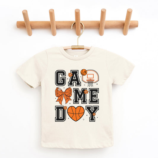 Basketball Game Day Coquette | Youth Graphic Short Sleeve Tee