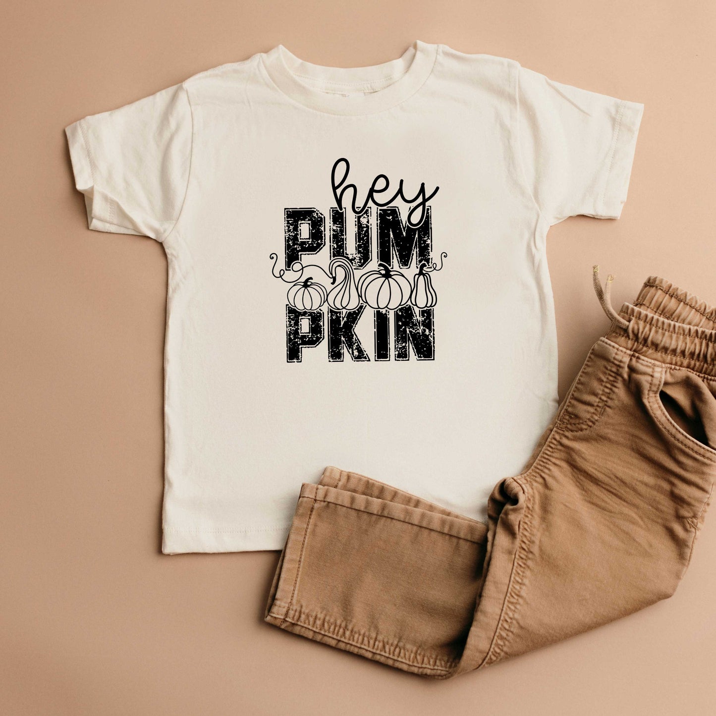 Hey Pumpkin Distressed | Toddler Graphic Short Sleeve Tee