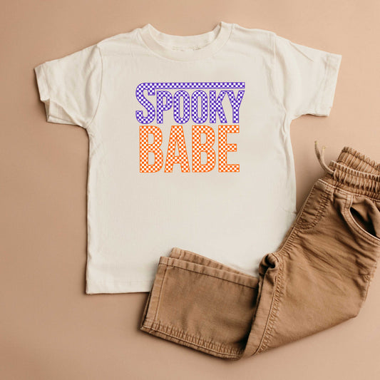 Spooky Babe Checkered | Toddler Graphic Short Sleeve Tee