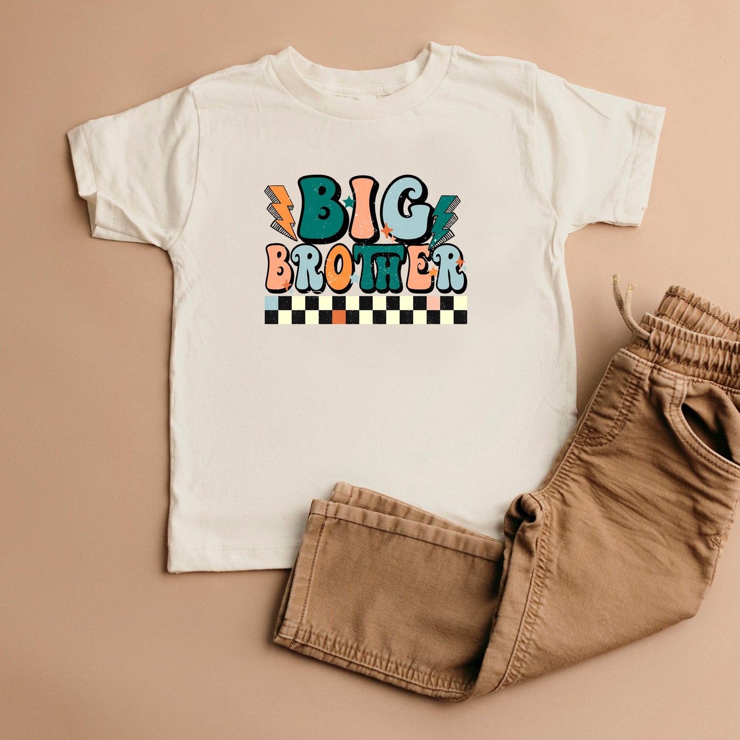 Big Brother Checkered | Toddler Graphic Short Sleeve Tee