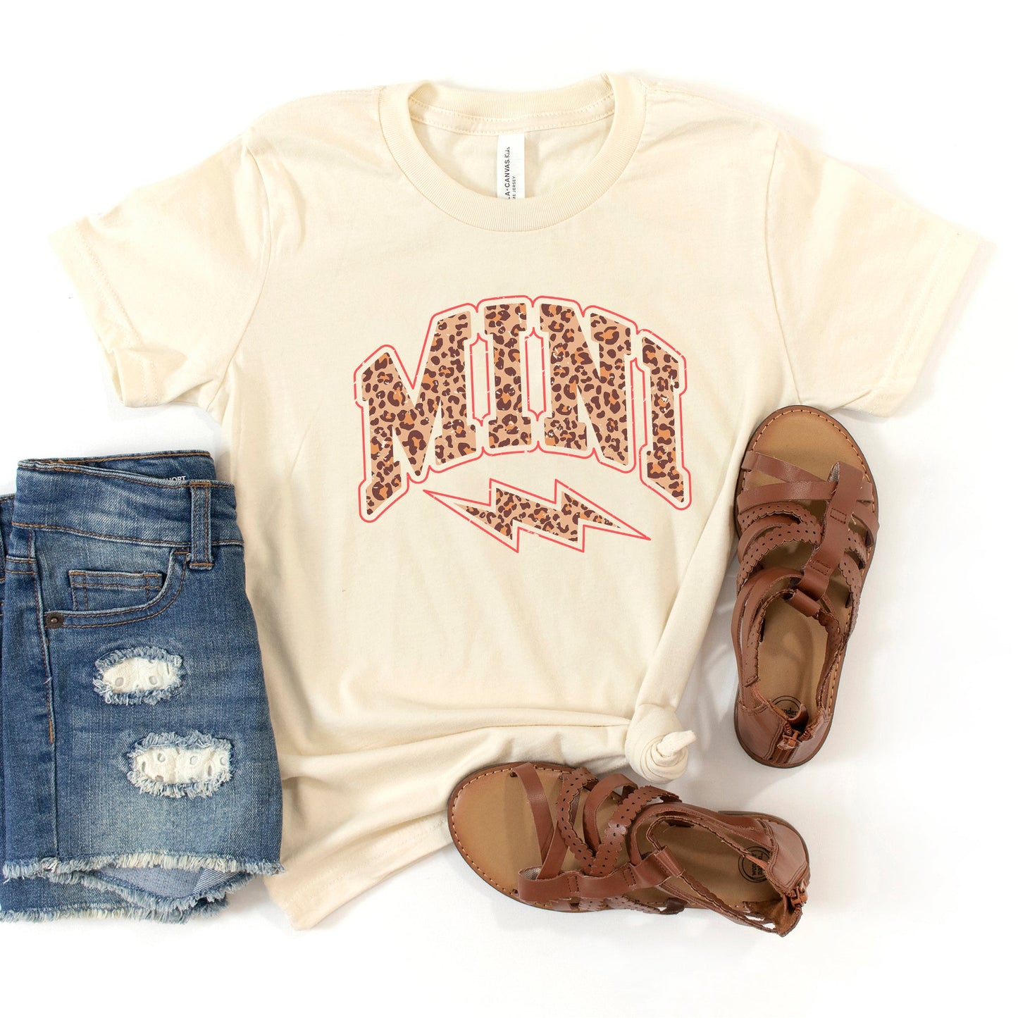 Mini Leopard Lightning Bolt | Youth Graphic Short Sleeve Tee