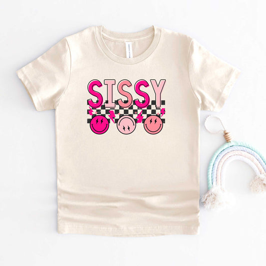 Sissy Checkered | Toddler Short Sleeve Crew Neck