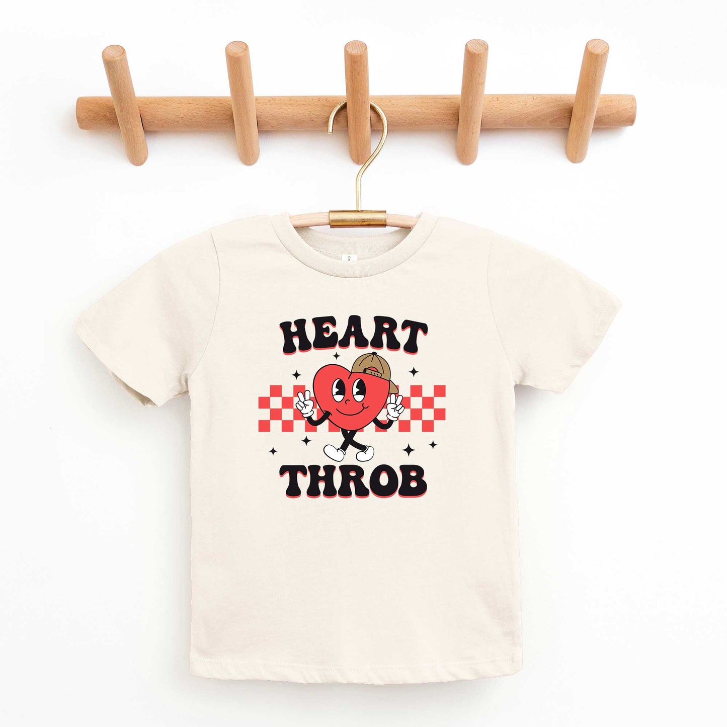 Checkered Heart Throb | Youth Short Sleeve Crew Neck