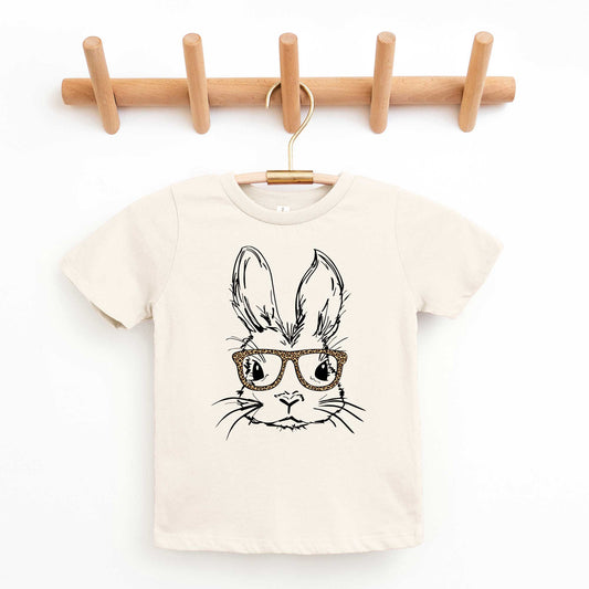 Bunny With Leopard Glasses | Youth Short Sleeve Crew Neck