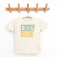 Block Checkered Lucky Dude | Youth Short Sleeve Crew Neck