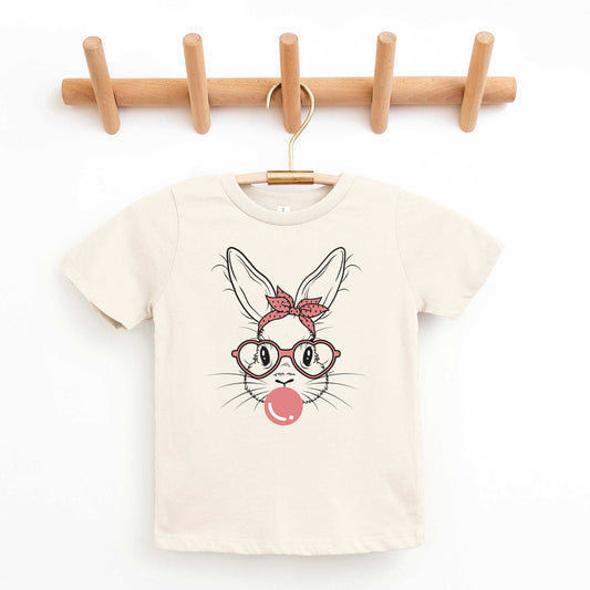Easter Bunny With Bubble Gum | Toddler Short Sleeve Crew Neck