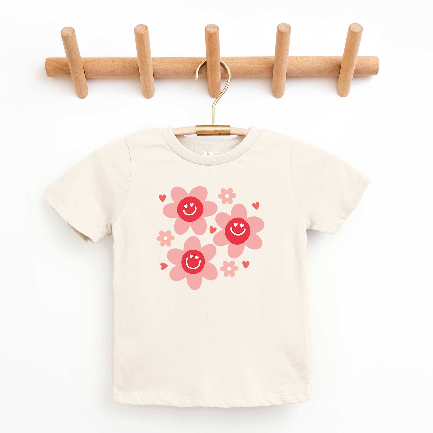 Hippy Flower Valentine | Youth Short Sleeve Crew Neck