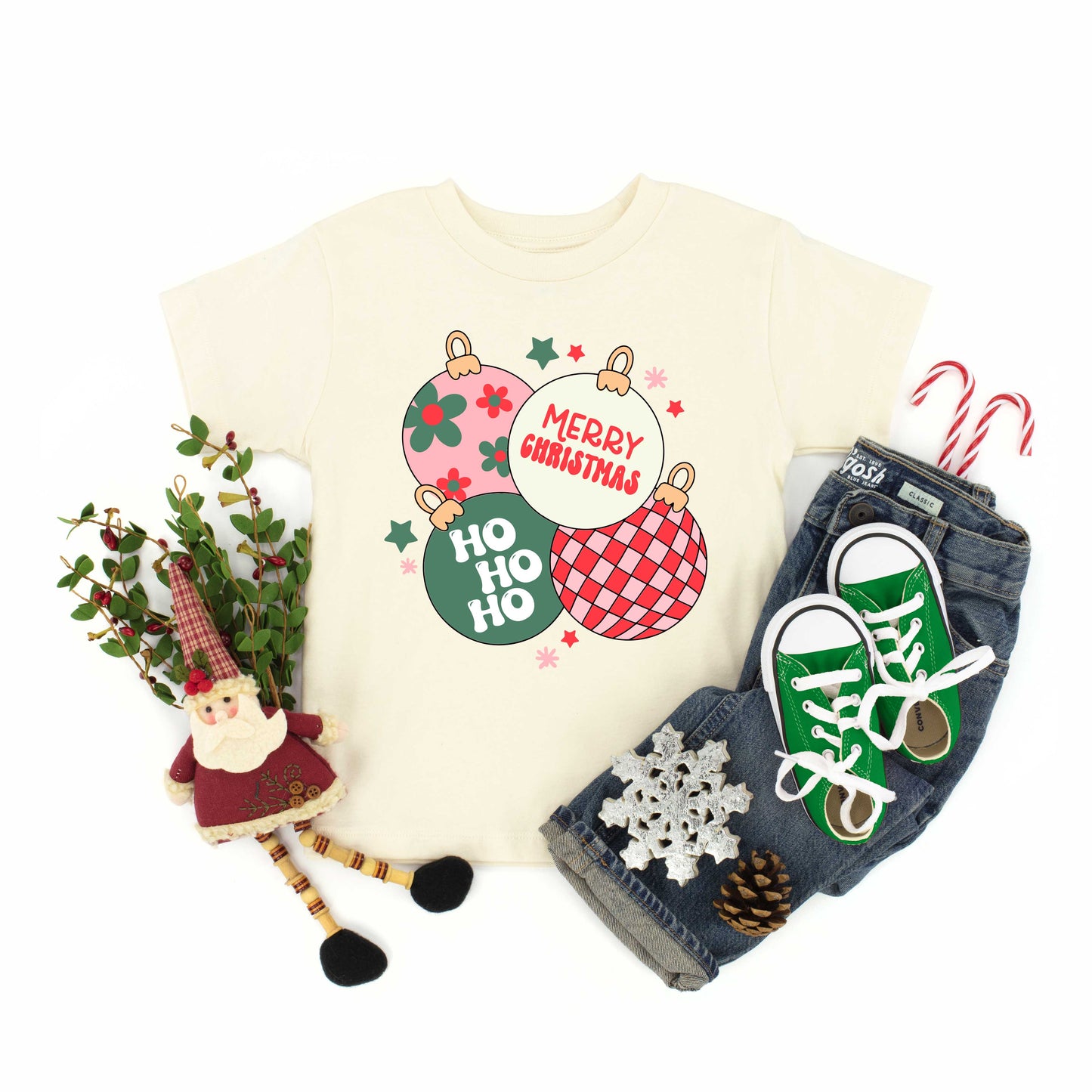 Christmas Ornaments | Toddler Graphic Short Sleeve Tee