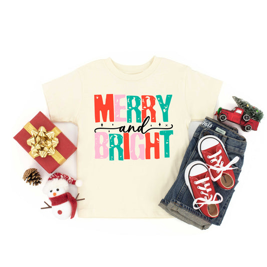 Merry And Bright Colorful | Youth Graphic Short Sleeve Tee