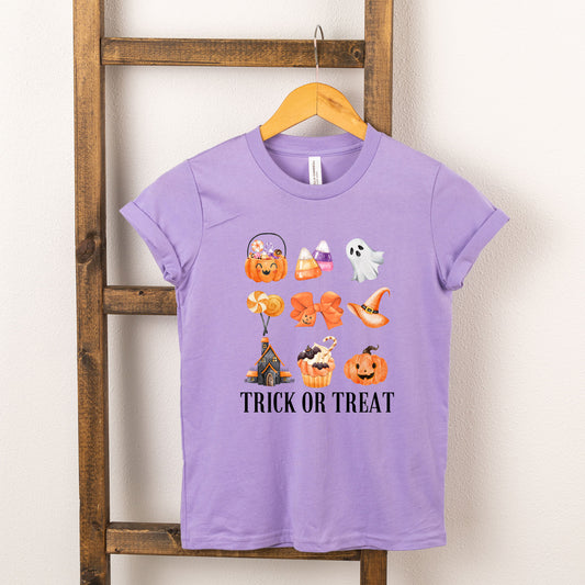 Trick Or Treat Chart | Youth Graphic Short Sleeve Tee