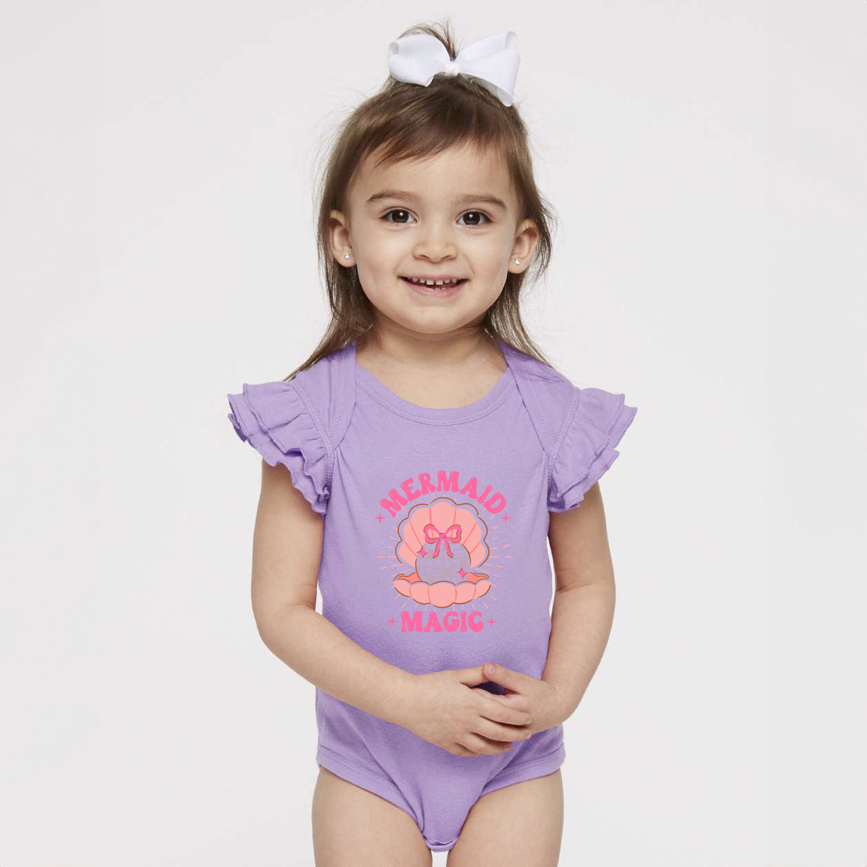 Mermaid Magic | Baby Graphic Flutter Sleeve Onesie