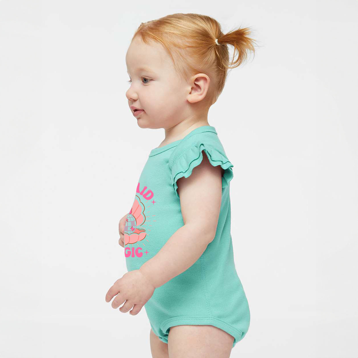 Mermaid Magic | Baby Graphic Flutter Sleeve Onesie