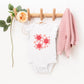 Hippy Flower Valentine | Baby Graphic Flutter Sleeve Onesie