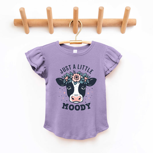 A Little Moody | Toddler Graphic Flutter Sleeve Tee