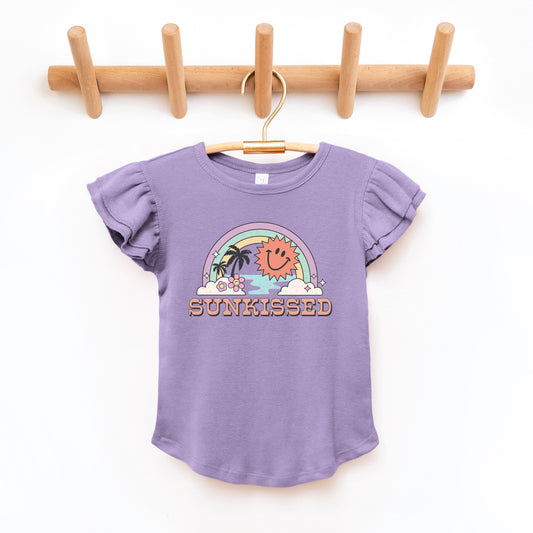 Sunkissed Rainbow | Toddler Graphic Flutter Sleeve Tee