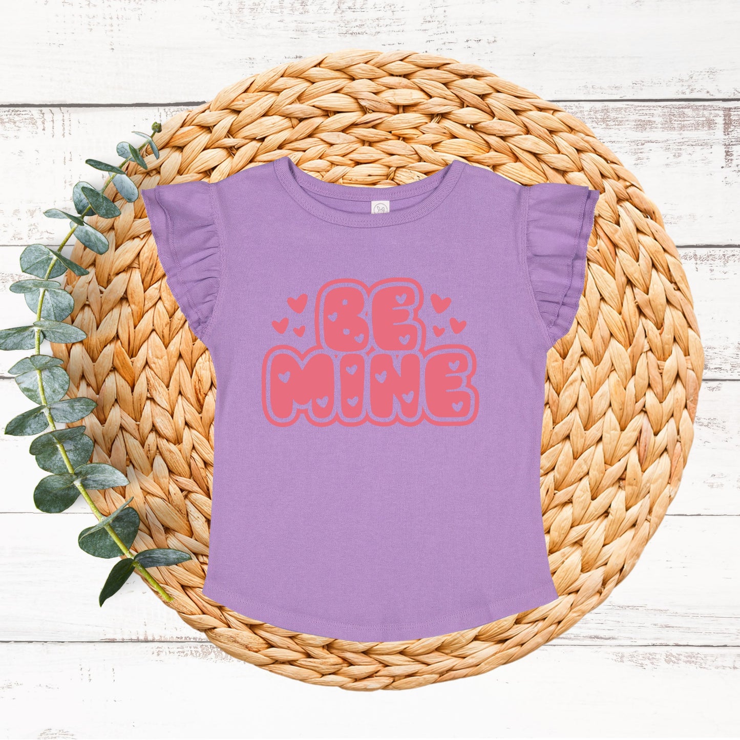Be Mine Bubble | Toddler Graphic Flutter Sleeve Tee