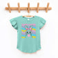 Groovy Easter Bunny | Toddler Flutter Sleeve Crew Neck