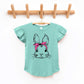 Bunny With Bandana | Toddler Flutter Sleeve Crew Neck