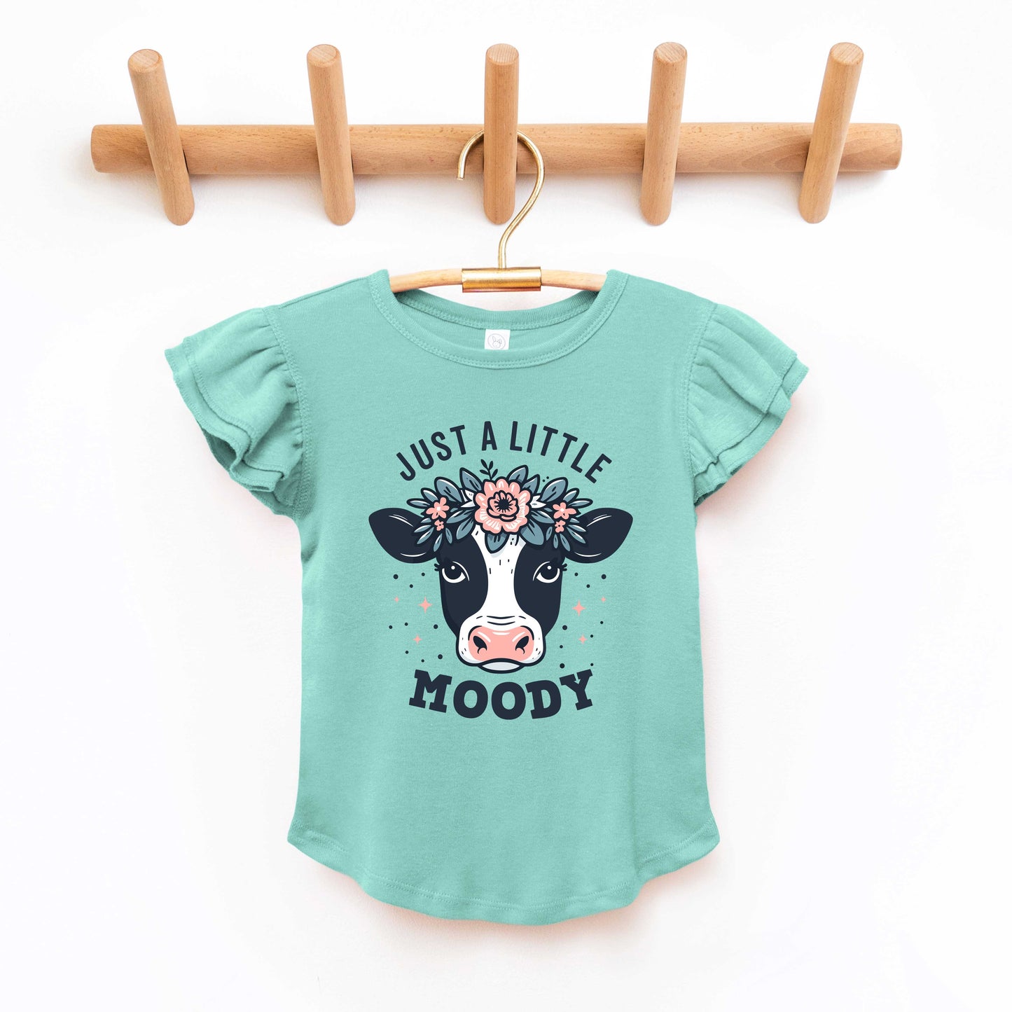 A Little Moody | Toddler Graphic Flutter Sleeve Tee