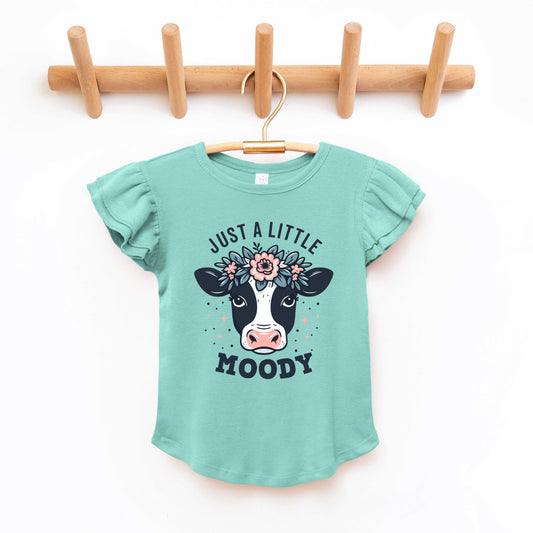 A Little Moody | Toddler Graphic Flutter Sleeve Tee