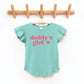Daddy's Girl Heart | Toddler Graphic Flutter Sleeve Tee
