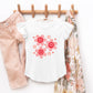 Hippy Flower Valentine | Toddler Graphic Flutter Sleeve Tee