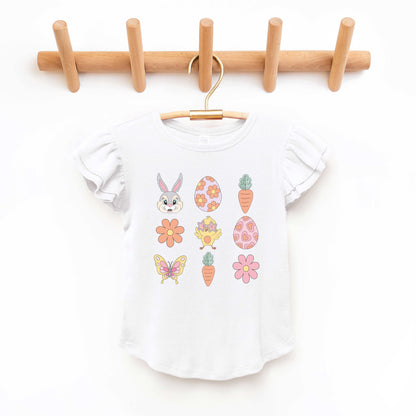 Easter Favorites Chart | Toddler Flutter Sleeve Crew Neck