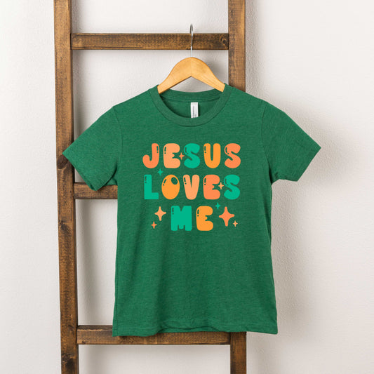 Jesus Loves Me Stars | Youth Graphic Short Sleeve Tee
