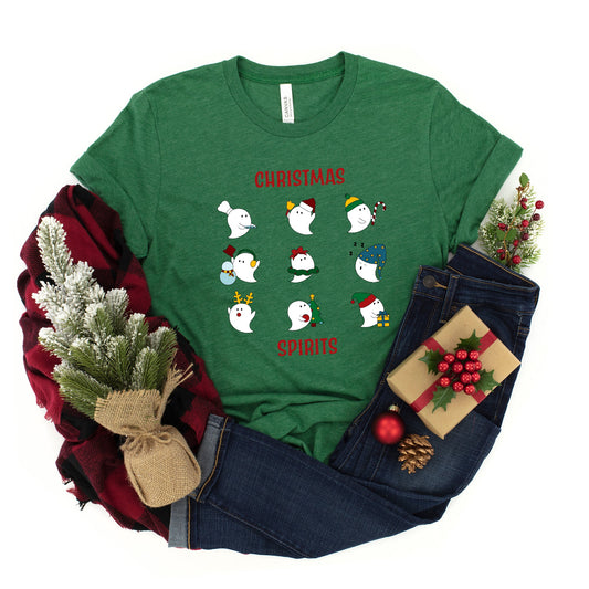 Christmas Spirits Red Words | Youth Graphic Short Sleeve Tee